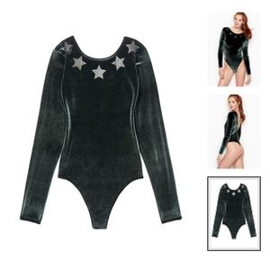 Victoria secret glitter velvet bodysuit NIP